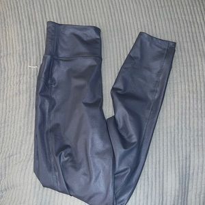 Abercrombie periwinkle leather leggings